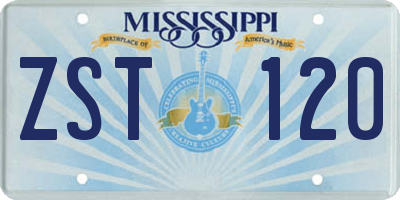 MS license plate ZST120