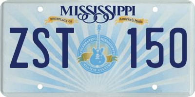MS license plate ZST150