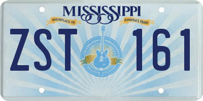 MS license plate ZST161
