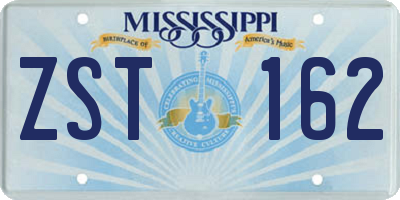 MS license plate ZST162