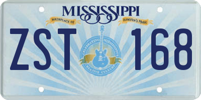 MS license plate ZST168