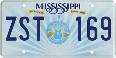 MS license plate ZST169