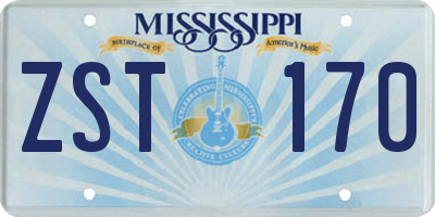 MS license plate ZST170