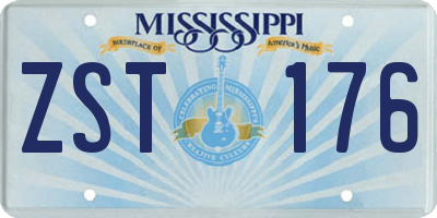 MS license plate ZST176