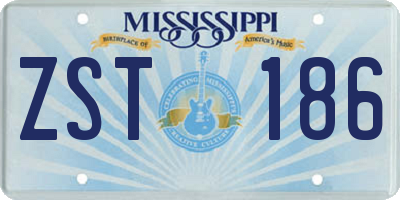 MS license plate ZST186