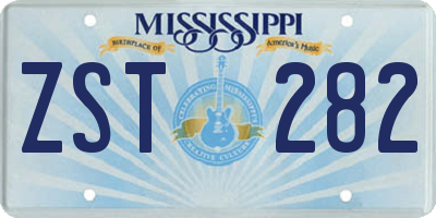 MS license plate ZST282