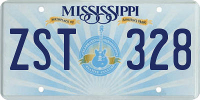 MS license plate ZST328