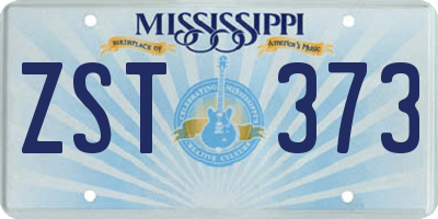MS license plate ZST373