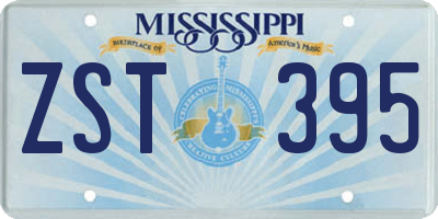 MS license plate ZST395