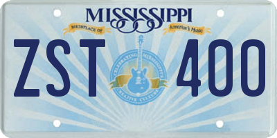 MS license plate ZST400