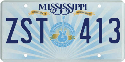 MS license plate ZST413