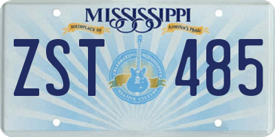 MS license plate ZST485