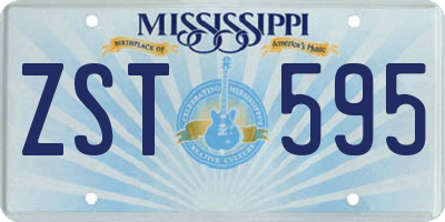 MS license plate ZST595
