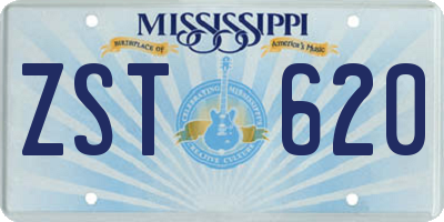 MS license plate ZST620