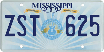 MS license plate ZST625