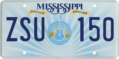 MS license plate ZSU150