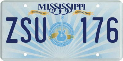 MS license plate ZSU176