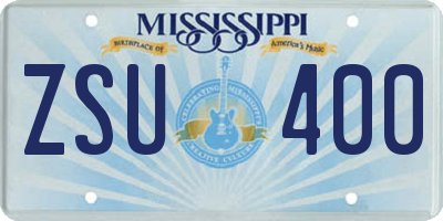 MS license plate ZSU400