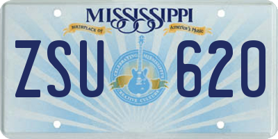 MS license plate ZSU620