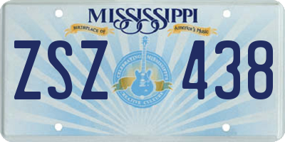MS license plate ZSZ438