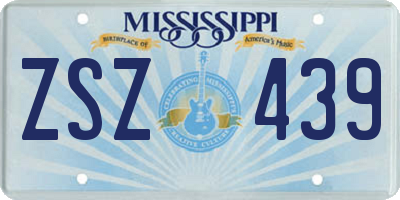 MS license plate ZSZ439