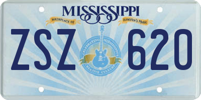 MS license plate ZSZ620