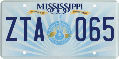 MS license plate ZTA065