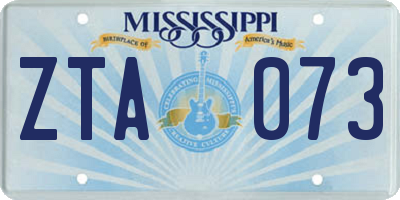MS license plate ZTA073