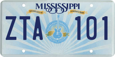 MS license plate ZTA101