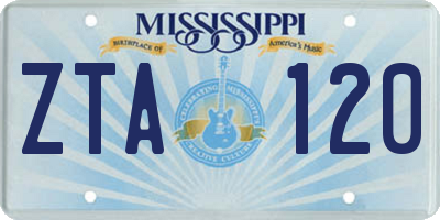 MS license plate ZTA120