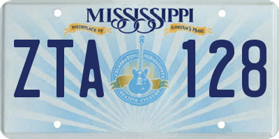MS license plate ZTA128
