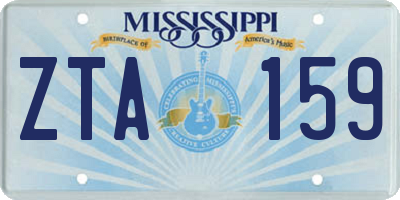 MS license plate ZTA159