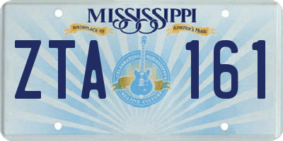 MS license plate ZTA161