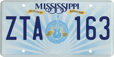 MS license plate ZTA163