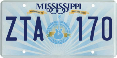 MS license plate ZTA170