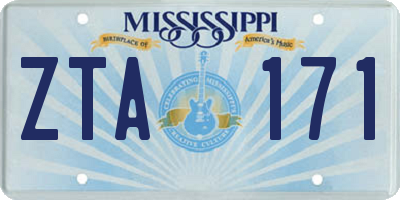 MS license plate ZTA171