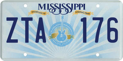 MS license plate ZTA176