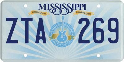 MS license plate ZTA269