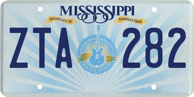 MS license plate ZTA282
