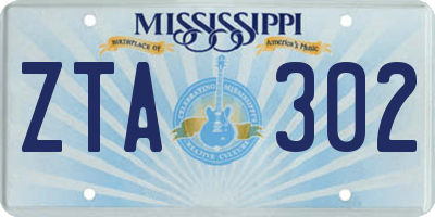 MS license plate ZTA302