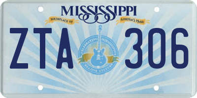 MS license plate ZTA306