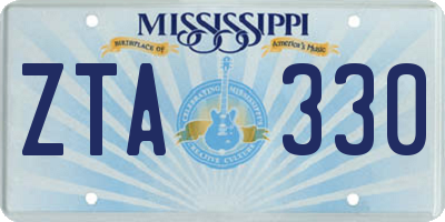 MS license plate ZTA330