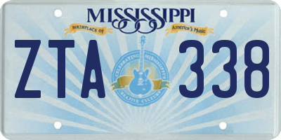 MS license plate ZTA338