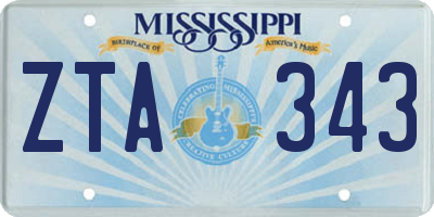 MS license plate ZTA343