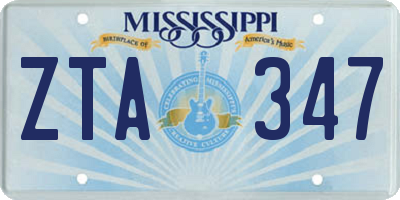MS license plate ZTA347