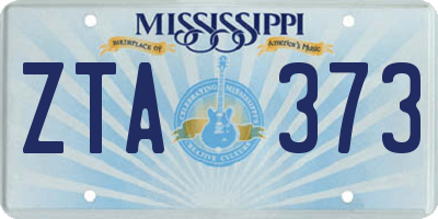 MS license plate ZTA373