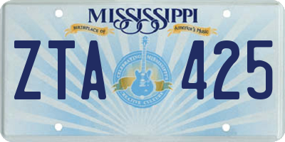 MS license plate ZTA425