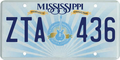 MS license plate ZTA436