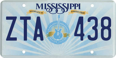 MS license plate ZTA438