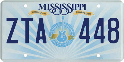 MS license plate ZTA448